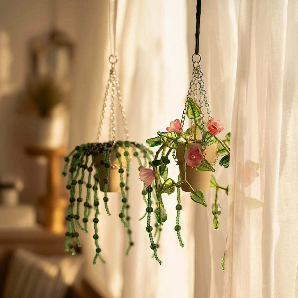 Crystal Hanging Planter