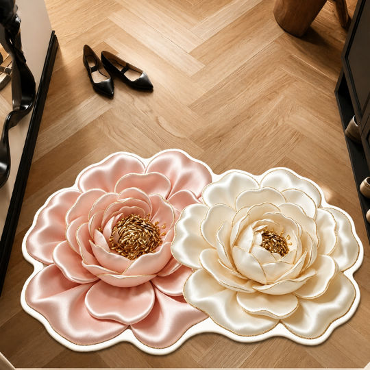 Double Bloom Flower Bath Mat