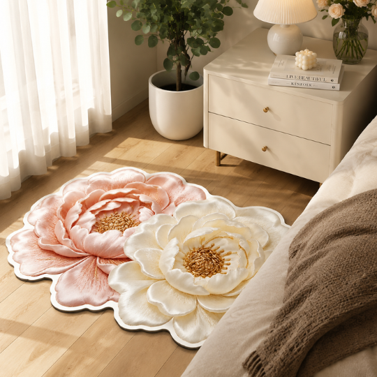 Double Bloom Flower Bath Mat