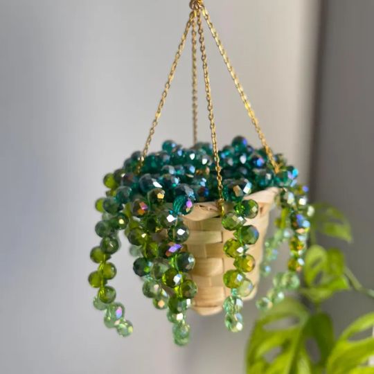 Crystal Hanging Planter