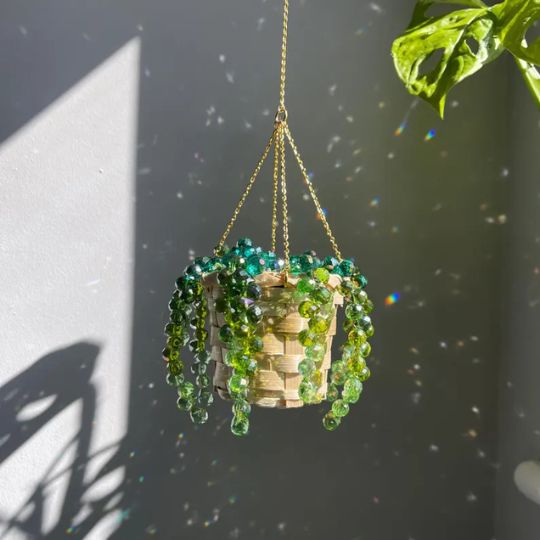 Crystal Hanging Planter