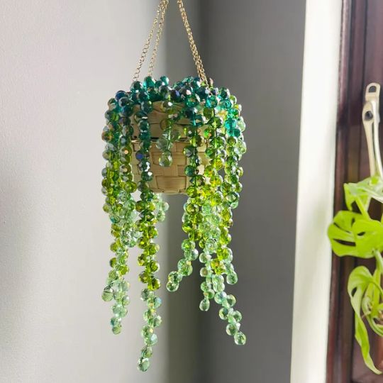 Crystal Hanging Planter